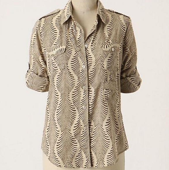 Anthropologie Tops - Anthropologie Shine Through Button Up